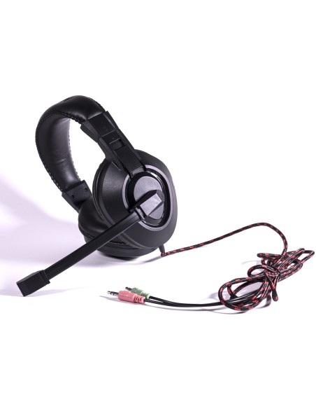 Mars Gaming MH217 auricular y casco Auriculares Diadema Conector de 3,5 mm Negro, Rojo
