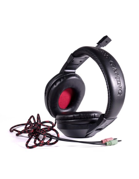 Mars Gaming MH217 auricular y casco Auriculares Diadema Conector de 3,5 mm Negro, Rojo