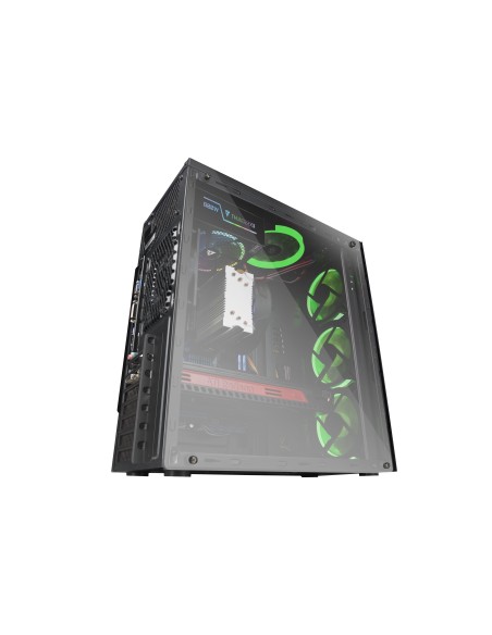 Mars Gaming MCGGREEN carcasa de ordenador Midi Tower Negro