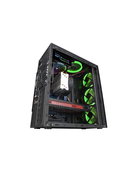 Mars Gaming MCGGREEN carcasa de ordenador Midi Tower Negro