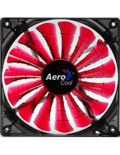 Aerocool Shark 14cm Carcasa del ordenador Ventilador 4 cm Negro, Rojo