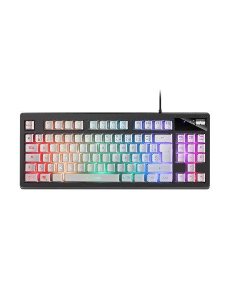 Mars Gaming MKAXWFR teclado USB Francés Negro, Blanco