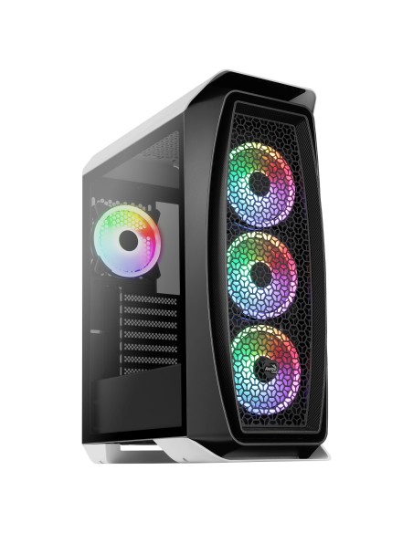 Aerocool AEROONEDUOWHV1 Caja Gaming ATX 4xVentiladores ARGB Blanco
