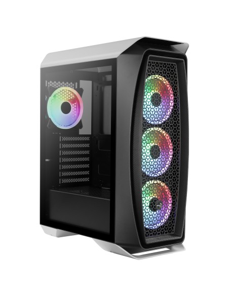 Aerocool AEROONEDUOWHV1 Caja Gaming ATX 4xVentiladores ARGB Blanco