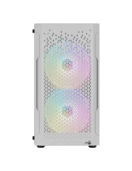 Aerocool TRINITYMINIWHV3 Caja Gaming Micro ATX Cristal Templado 3xVentiladores RGB Blanco