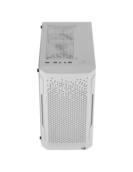 Aerocool TRINITYMINIWHV3 Caja Gaming Micro ATX Cristal Templado 3xVentiladores RGB Blanco