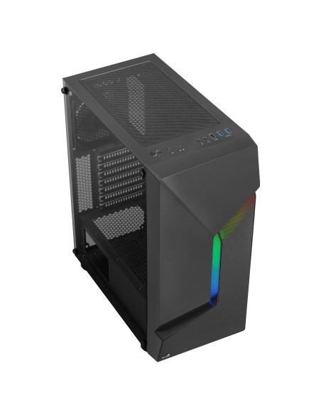 Aerocool SCAPEBK V1 RGB LED ATX Crista Templado Negra