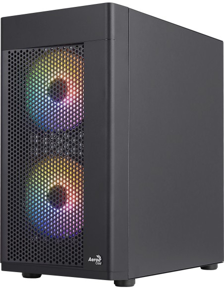 Aerocool HEXFORMBKV2 Caja PC Micro ATX 3 Ventiladores FRGB Negro