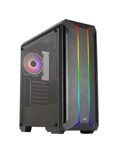 Aerocool SKYLINEV2BK Caja PC ATX Panel Frontal Doble LED ARGB Ventilador ARGB 12cm Negro