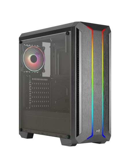 Aerocool SKYLINEV2BK Caja PC ATX Panel Frontal Doble LED ARGB Ventilador ARGB 12cm Negro