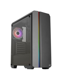 Aerocool GENESISV2BK Caja PC ATX Panel Frontal LED ARGB Ventilador ARGB 12cm Negro