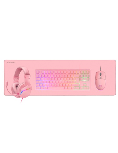 MARS GAMING Combo Gaming MCP-RGB3P 4EN1 Rosa