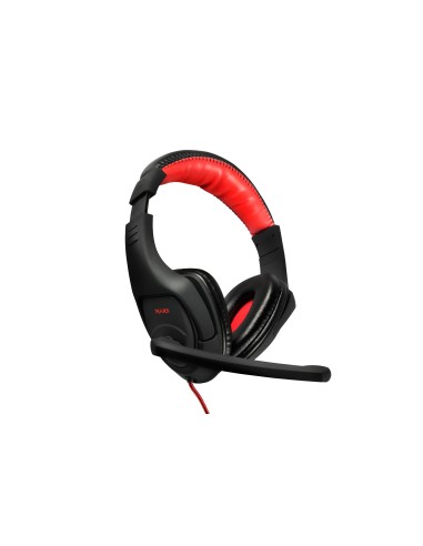 Mars Gaming MH1 auricular y casco Auriculares Diadema Conector de 3,5 mm Negro, Rojo