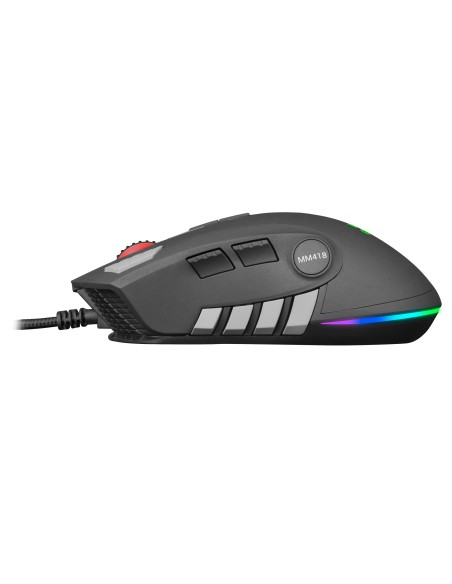 Mars Gaming MM418 ratón USB Óptico 32000 DPI mano derecha