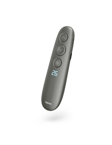 HAMA | Puntero inalámbrico, Láser, USB 2.0, Alcance de 20m, Carga rápida, Color negro.