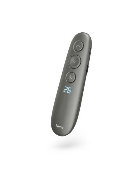HAMA | Puntero inalámbrico, Láser, USB 2.0, Alcance de 20m, Carga rápida, Color negro.