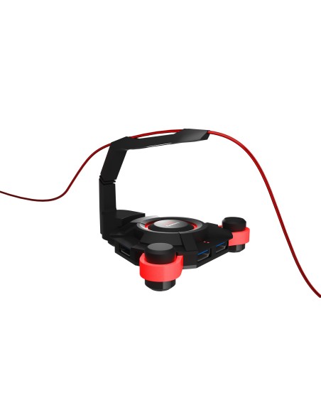 Mars Gaming MMS2 hub de interfaz USB 3.2 Gen 1 (3.1 Gen 1) Type-A 5000 Mbit s Negro, Rojo