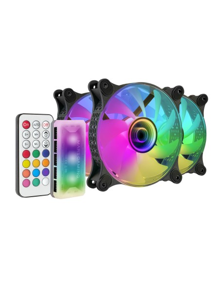 Mars Gaming MF-3DKIT Negro Kit 3 Ventiladores ARGB 360° 12cm