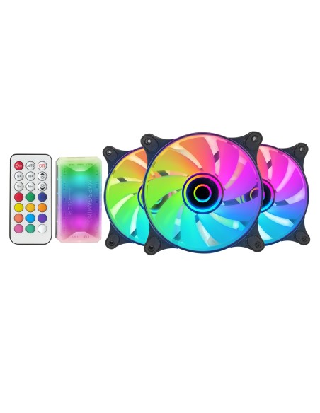 Mars Gaming MF-3DKIT Negro Kit 3 Ventiladores ARGB 360° 12cm