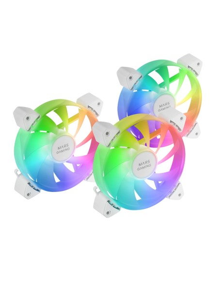 Mars Gaming MF-3A Carcasa del ordenador Ventilador 12 cm Blanco 3 pieza(s)
