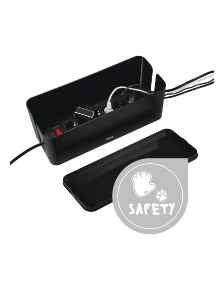 Cables Organizadores Caja ``MaxiÂ´Â´ 40,0 x 15,6 x 13,5 cm Negra