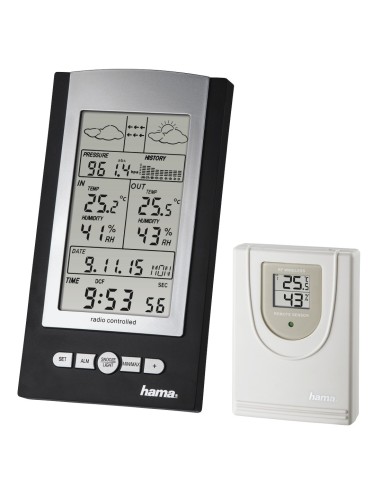 Hama EWS 800 Estación Meteorológica + Sensor Exterior Negro