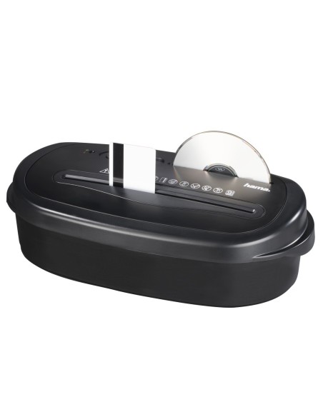 Hama | Destructora de papel, CD y tarjetas de plástico, 21 litros, color negro