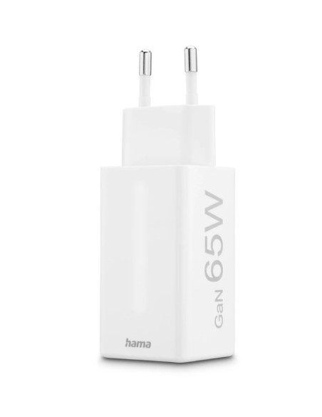 Cargador pared hama gan 65w 2 x usb tipo c 1 x usb tipo a blanco