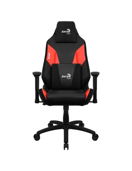 Aerocool ADMIRALBR Silla Gaming Profesional, Cojines Acolchados, Tecnología Air, Negro Rojo