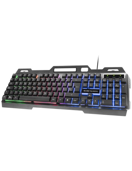 Combo Mars Gaming MK120ES Membrana Negro RGB