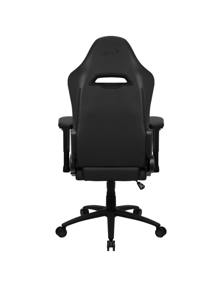 Silla Gaming Con Extension De Reposapies Aerocool Royal Charcoal Black Piel Sintetica Reposabrazos Ajustable Y Acolchado