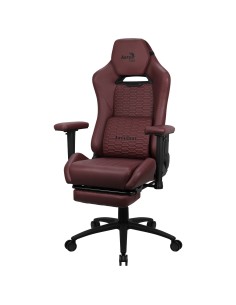 Silla Gaming Con Extension De Reposapies Aerocool Royal Tuscan Red Piel Sintetica Reposabrazos Ajustable Y Acolchado