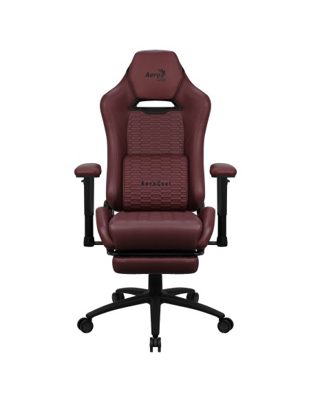 Silla Gaming Con Extension De Reposapies Aerocool Royal Tuscan Red Piel Sintetica Reposabrazos Ajustable Y Acolchado