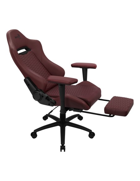 Silla Gaming Con Extension De Reposapies Aerocool Royal Tuscan Red Piel Sintetica Reposabrazos Ajustable Y Acolchado