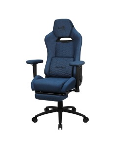 Silla Gaming Con Extension De Reposapies Aerocool Royal Cobalt Blue Tejido Aeroweave Reposabrazos Ajustable Y Acolchado