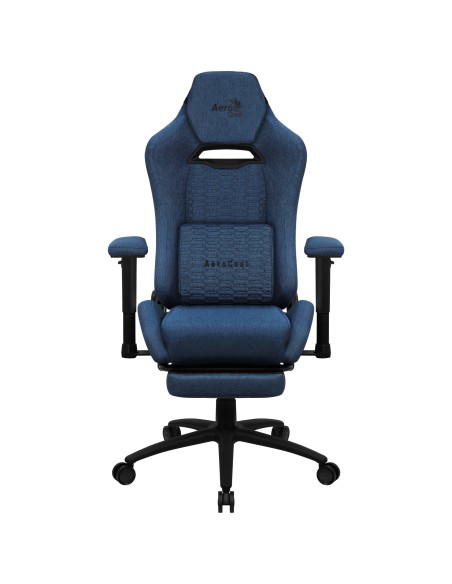 Silla Gaming Con Extension De Reposapies Aerocool Royal Cobalt Blue Tejido Aeroweave Reposabrazos Ajustable Y Acolchado