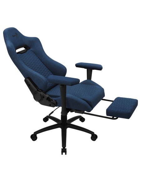 Silla Gaming Con Extension De Reposapies Aerocool Royal Cobalt Blue Tejido Aeroweave Reposabrazos Ajustable Y Acolchado