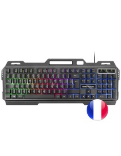 Mars Gaming MK120FR Teclado Gaming FRGB Aluminio Soporte Smartphone Francés