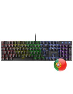 Mars Gaming MK422 Hibrido Portugués Negro RGB