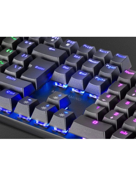 Mars Gaming MK422 Negro Teclado Mecánico Gaming RGB Antighosting Switch Mecánico Marrón Idioma Francés