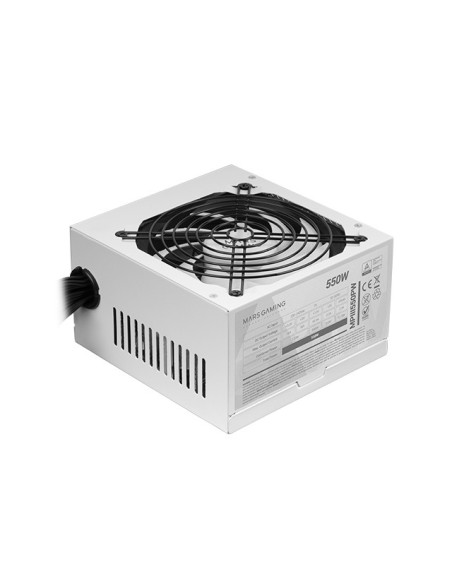 Fuente De Alimentacion Tacens Mars Gaming Mpiii550pw Efic. 85% Ai-rpm Apfc Digital Fbd 120mm Blanco