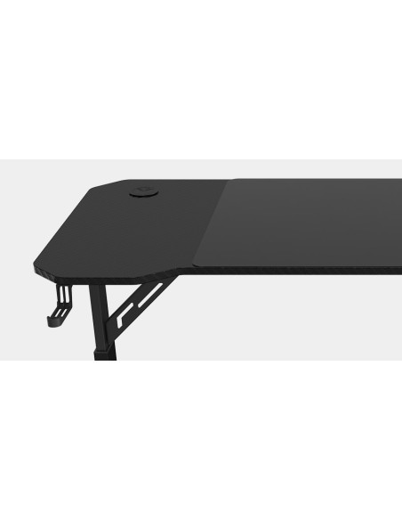 Mesa Mars Gaming Mgd Ergo 140 Regulable En Altura Tablero Negro 140x60 Chasis De Acero Alf. Xxl