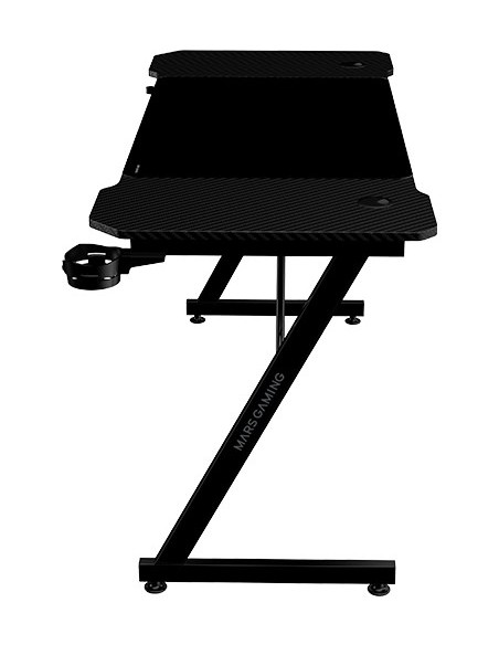 Mesa Mars Gaming Mgd X140 Chasis De Acero Tablero Negro 140x60 Diseño Fibra Carbono Alf. Xxl