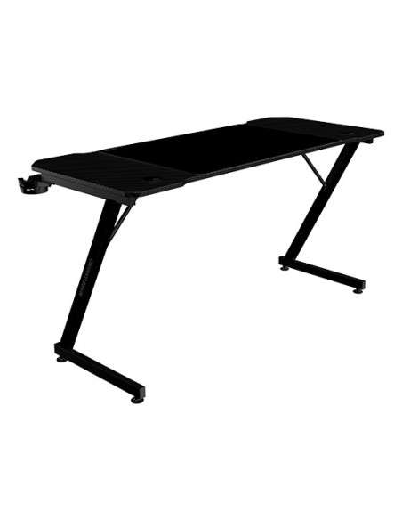 Mesa Mars Gaming Mgd X140 Chasis De Acero Tablero Negro 140x60 Diseño Fibra Carbono Alf. Xxl