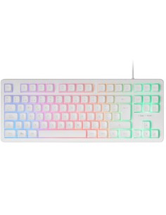 Teclado H-mech Gaming Mars Gaming Mk023 Portugues Color Blanco Tamaño Compacto Tkl Iluminacion Rgb