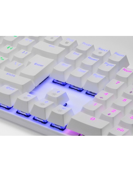 Teclado Mecanico Mars Gaming Mk422 Italiano White Switch Rojo Pr De 100hz Anti-ghosting Avanzado Iluminacion  Rgb