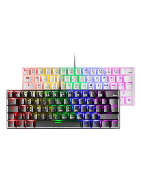 Teclado Mecanico Ultra Compacto Mars Gaming Mk60 Italiano Black Switch Marron Pr De 100hz Anti-ghosting Avanzado Iluminacion