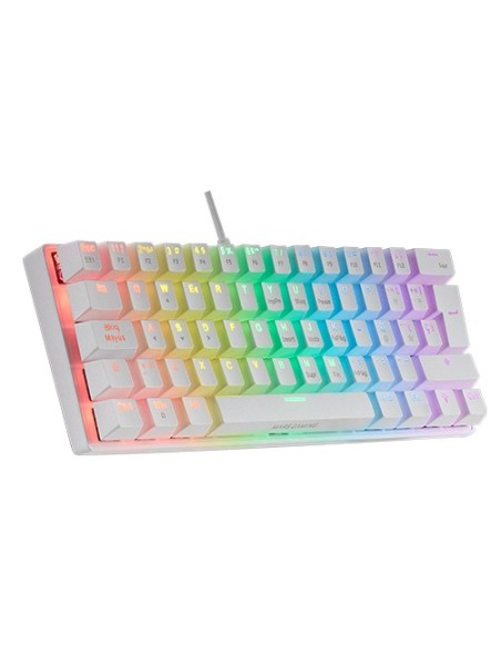 Teclado Mecanico Ultra Compacto Mars Gaming Mk60r Italiano White Switch Rojo Pr De 100hz Anti-ghosting Avanzado Iluminacion R
