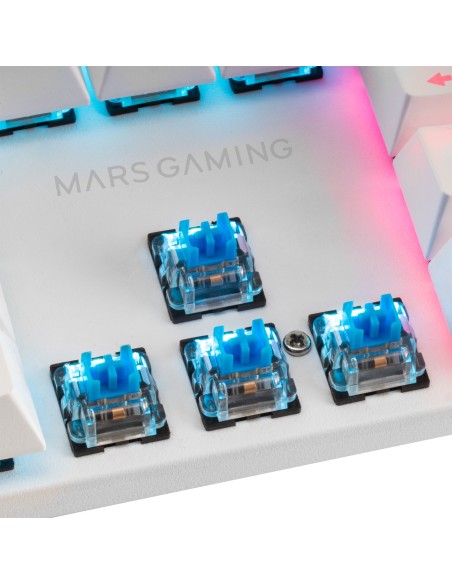 Teclado Mecanico Mars Gaming Mk422 Italiano White Switch Marron Pr De 100hz Anti-ghosting Avanzado