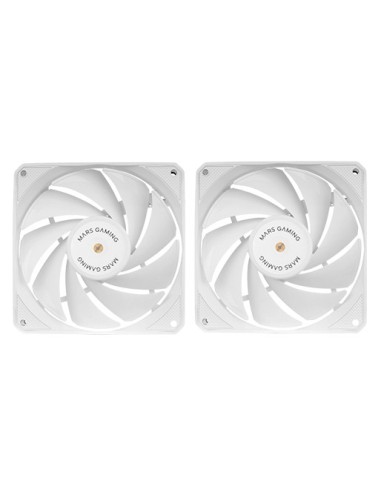Ventilador mars gaming mfnclx2w 2 x 120mm blanco
